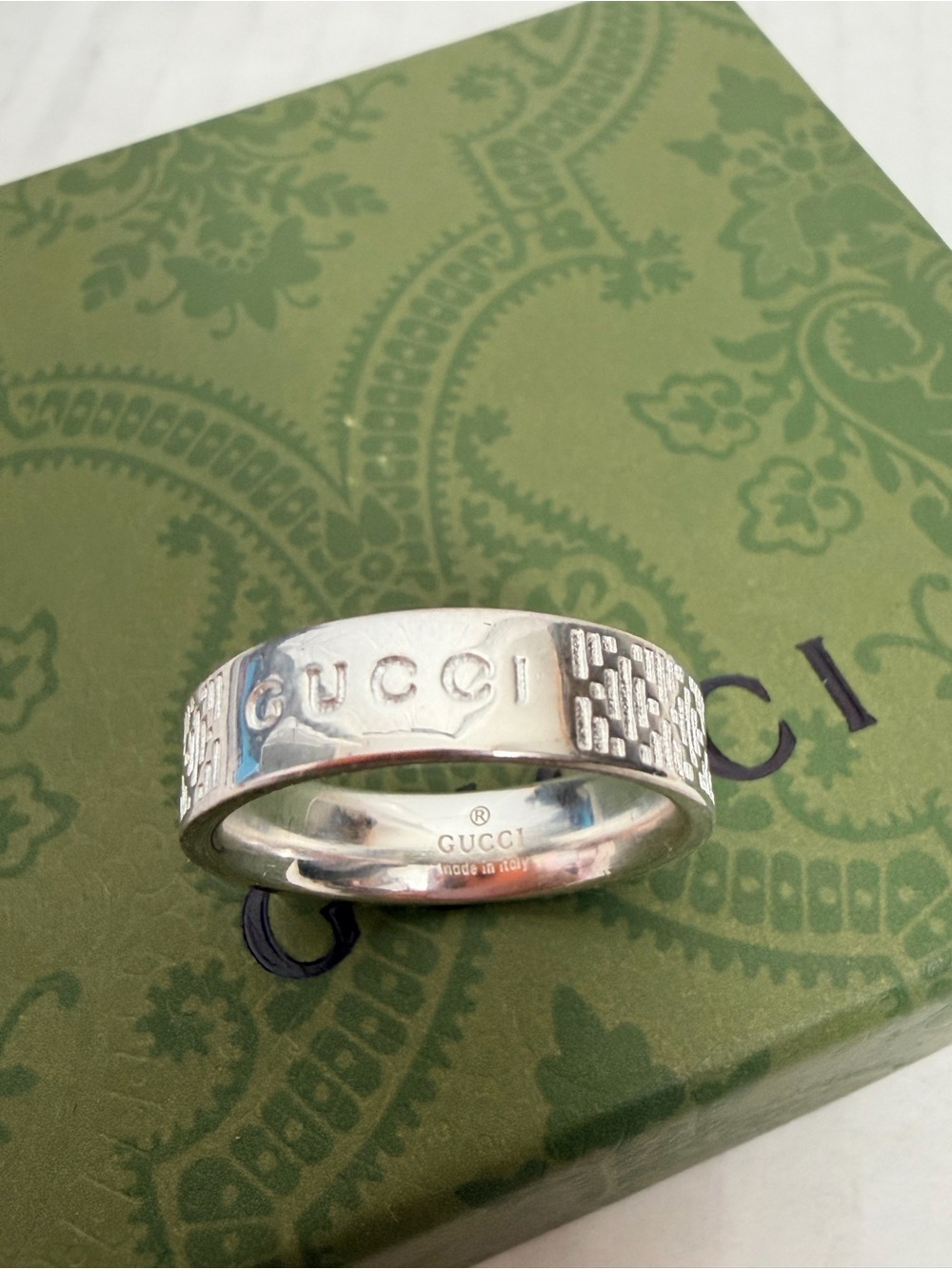Gucci Diamante Ring Size 8